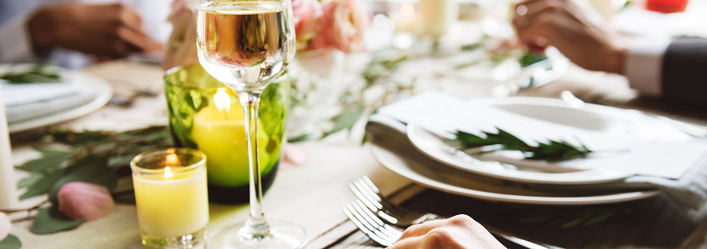table set for easter brunch