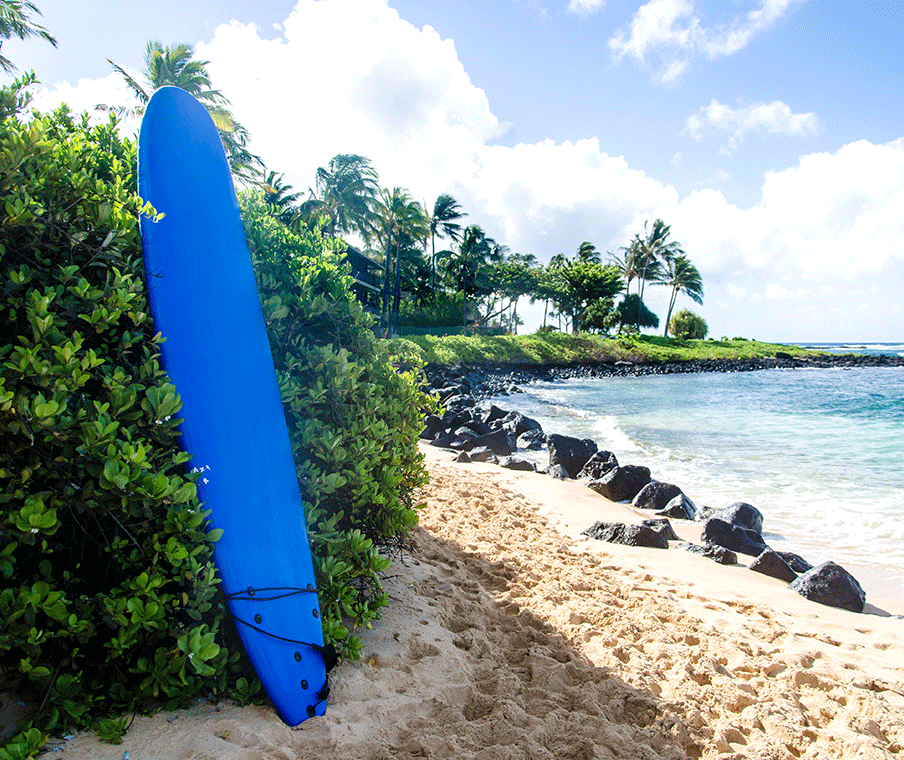 Poipu Beach Surf Board