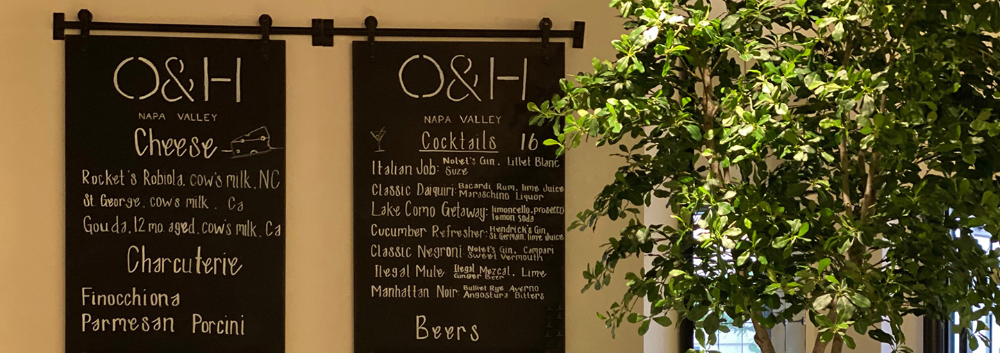 Olive and Hay Menu Sign