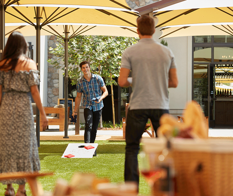 group playing outdoor games