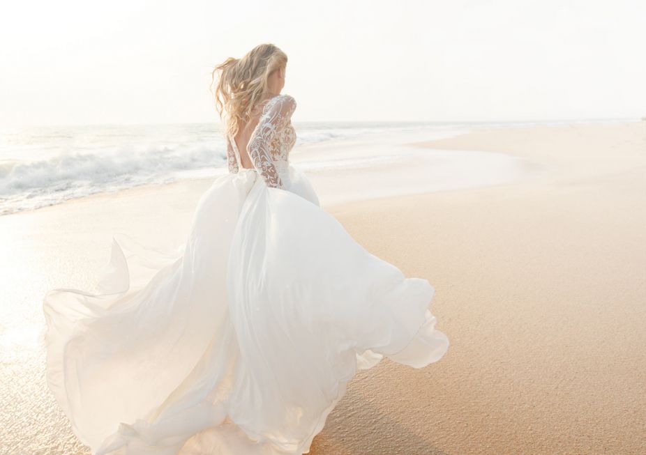 Dream beach wedding bride